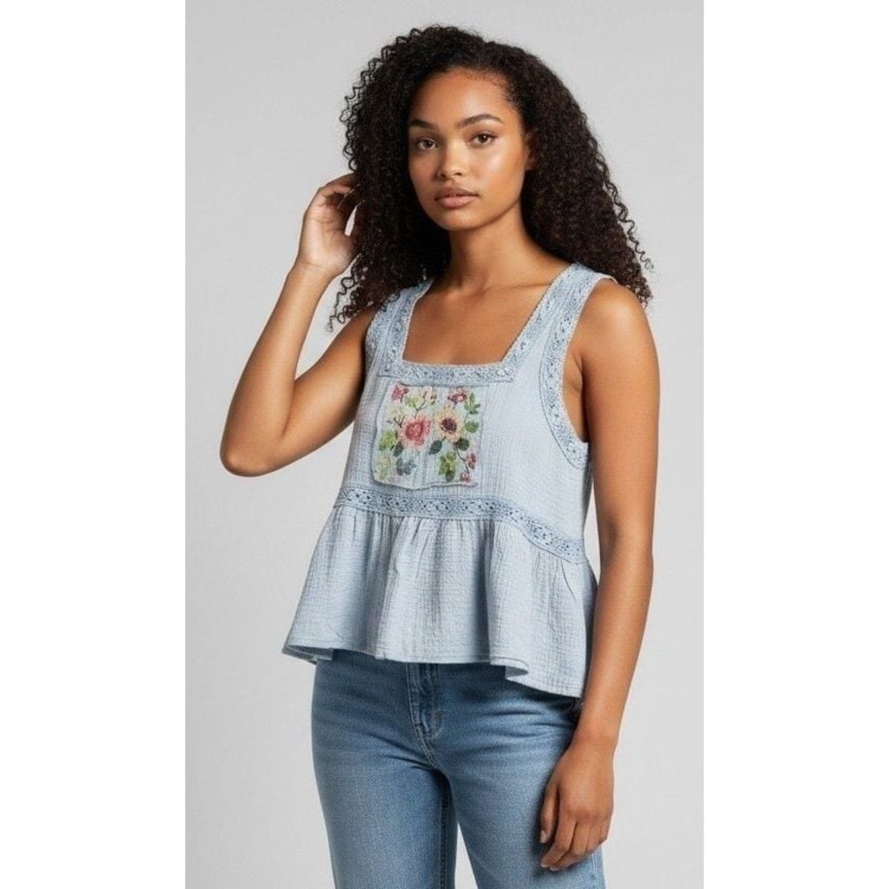 POL UWT791 Spring Breeze Lightweight Cotton Pearl Tank Top